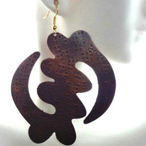 Over-Sized Brass Gye Nyame Earrings